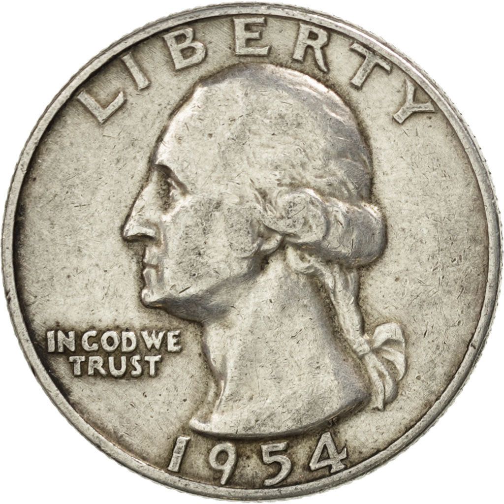 UNITED STATES, Washington Quarter, Quarter, 1954, U.S. Mint, KM #164,...