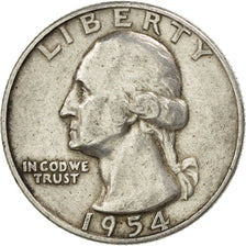 UNITED STATES, Washington Quarter, Quarter, 1954, U.S. Mint, KM #164,...