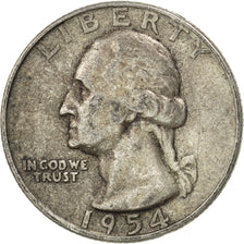 Coin, United States, Washington Quarter, Quarter, 1954, U.S. Mint, Philadelphia