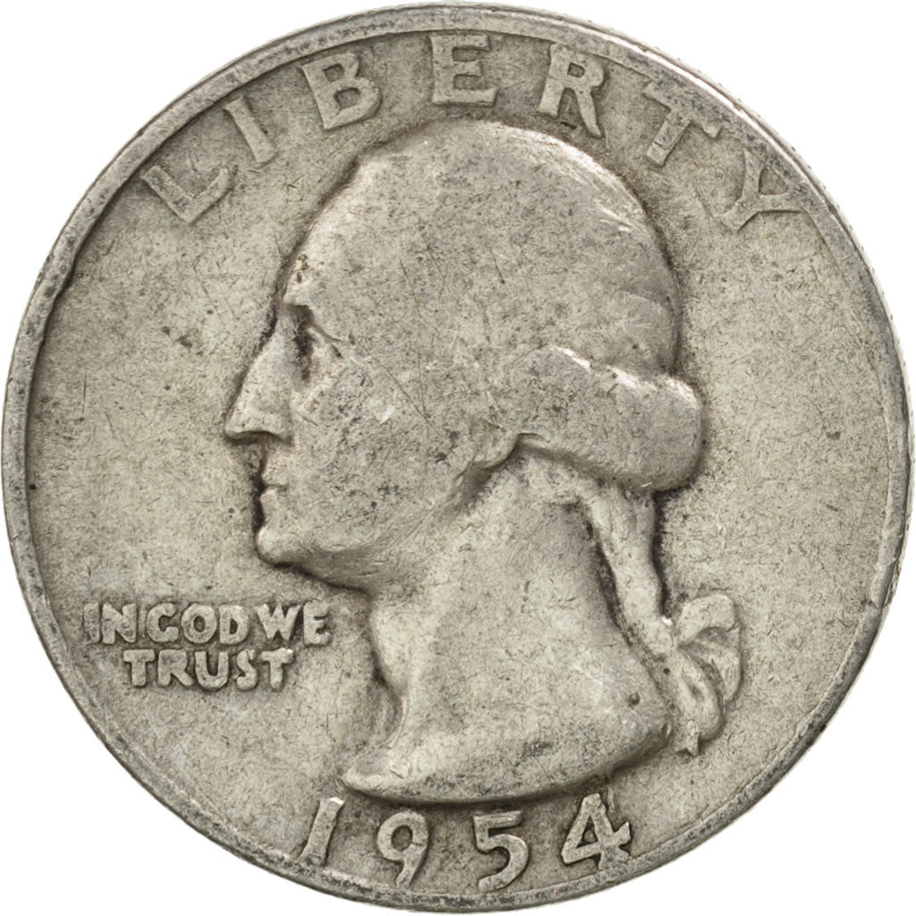 UNITED STATES, Washington Quarter, Quarter, 1954, U.S. Mint, KM #164,...