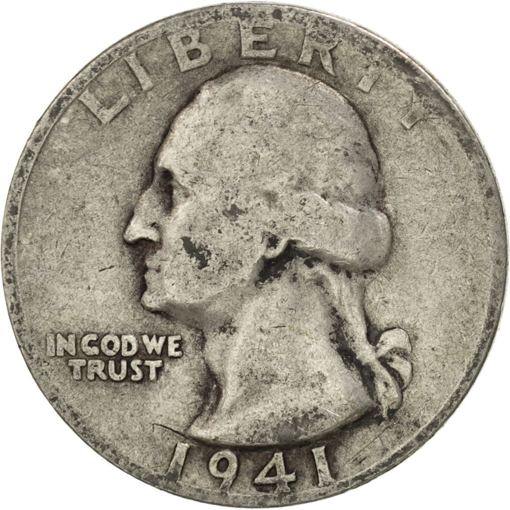 UNITED STATES, Washington Quarter, Quarter, 1941, U.S. Mint, KM #164,...