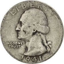 UNITED STATES, Washington Quarter, Quarter, 1941, U.S. Mint, KM #164,...