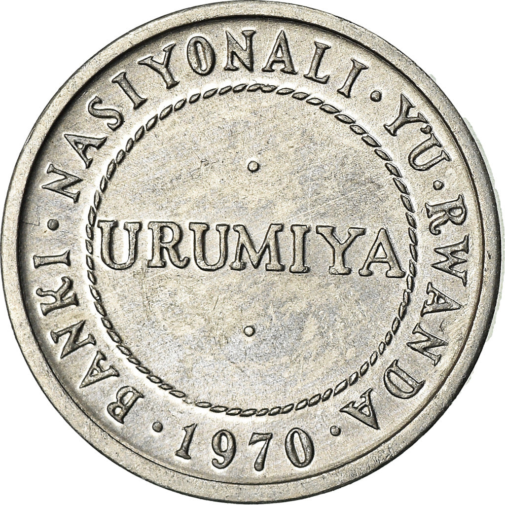 Coin, Rwanda, 1/2 Franc, 1970, AU(55-58), Aluminum, KM:9