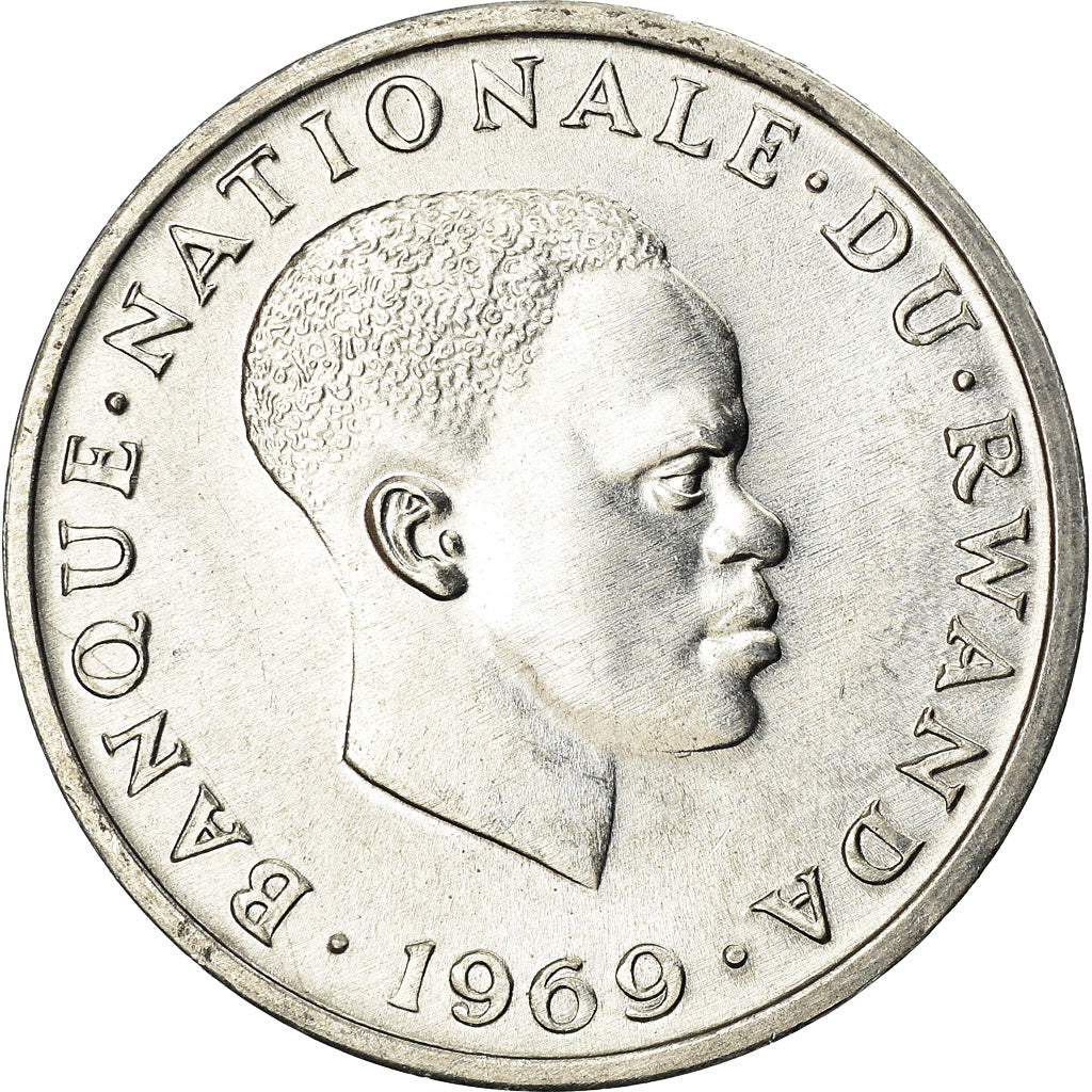 Coin, Rwanda, Franc, 1969, AU(55-58), Aluminum, KM:8