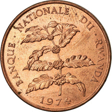 Coin, Rwanda, 5 Francs, 1974, British Royal Mint, EF(40-45), Bronze, KM:13