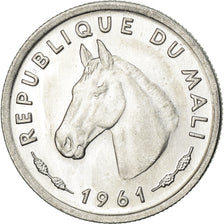 Coin, Mali, 10 Francs, 1961, AU(55-58), Aluminum, KM:3