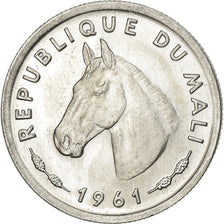 Coin, Mali, 10 Francs, 1961, AU(55-58), Aluminum, KM:3