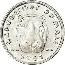 Coin, Mali, 5 Francs, 1961, AU(55-58), Aluminum, KM:2