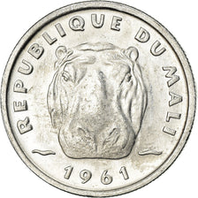 Coin, Mali, 5 Francs, 1961, AU(55-58), Aluminum, KM:2