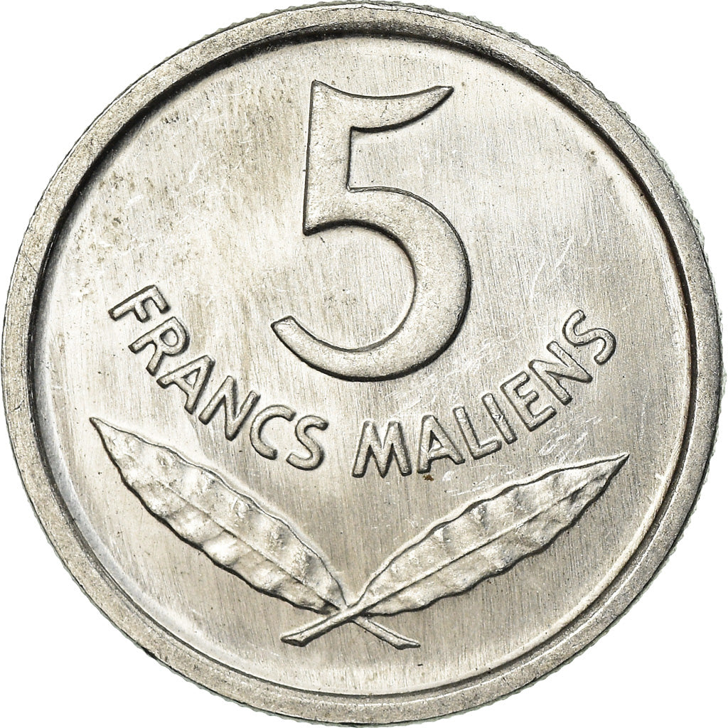Coin, Mali, 5 Francs, 1961, AU(55-58), Aluminum, KM:2