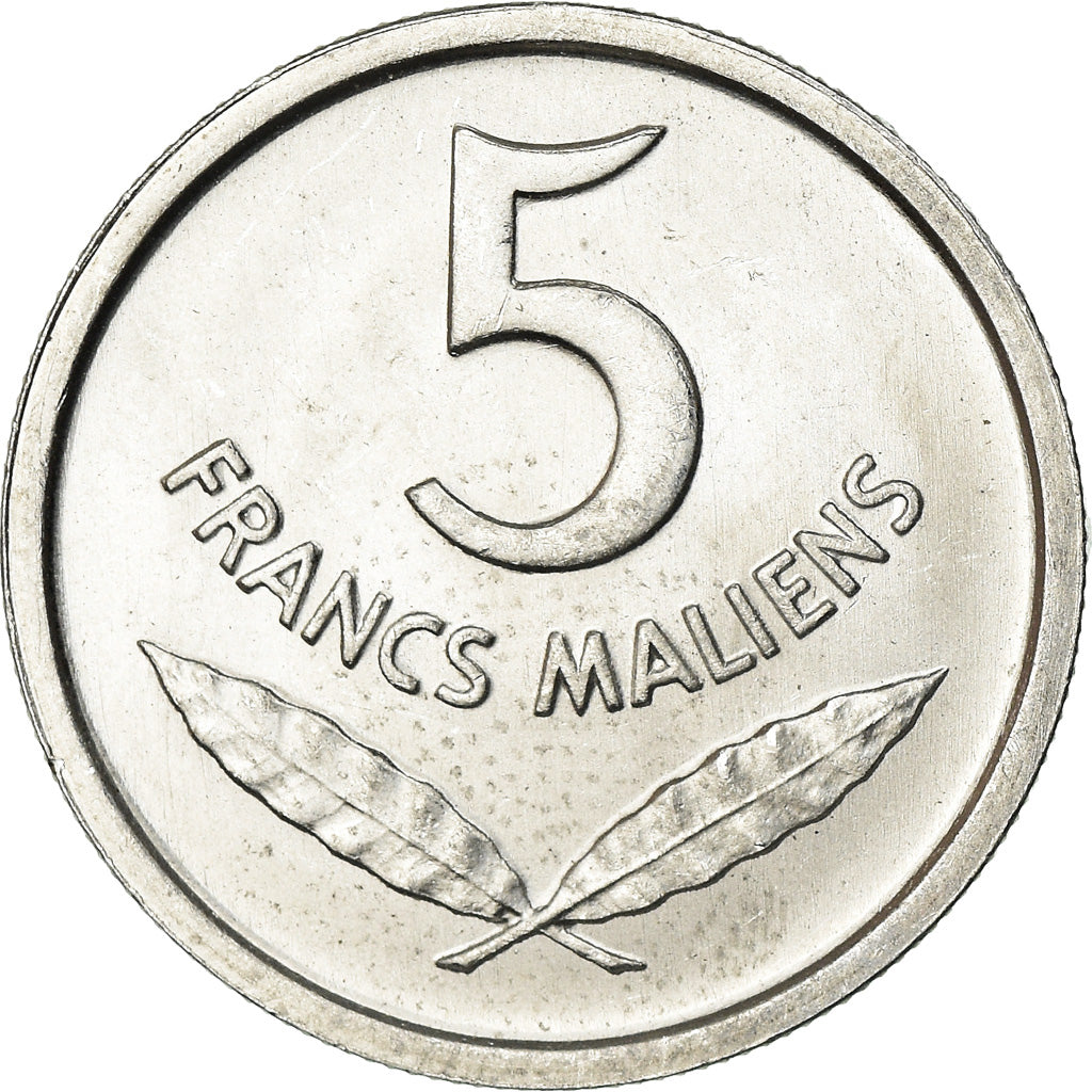 Coin, Mali, 5 Francs, 1961, AU(55-58), Aluminum, KM:2