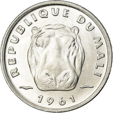 Coin, Mali, 5 Francs, 1961, AU(55-58), Aluminum, KM:2