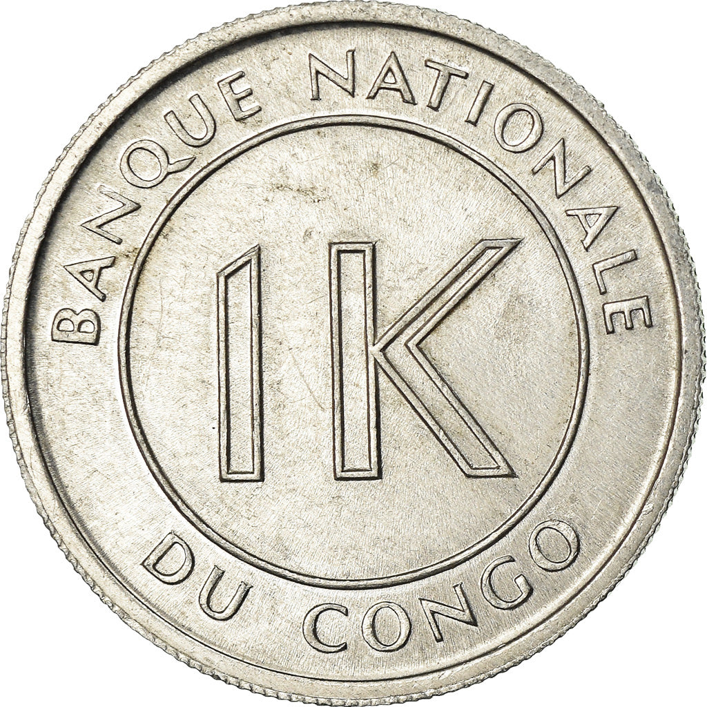 Münze, CONGO, DEMOCRATIC REPUBLIC, Likuta, 1967, SS, Aluminium, KM:8