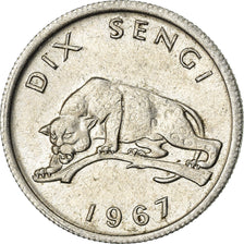 Coin, CONGO, DEMOCRATIC REPUBLIC, 10 Sengis, 1967, EF(40-45), Aluminum, KM:7