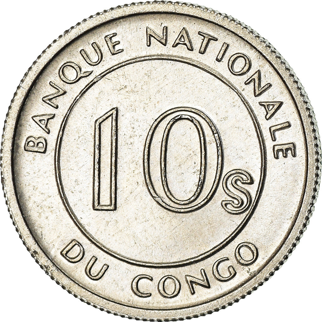 Coin, CONGO, DEMOCRATIC REPUBLIC, 10 Sengis, 1967, EF(40-45), Aluminum, KM:7