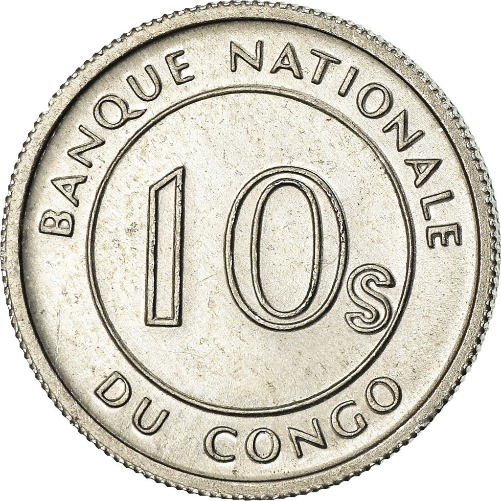 Coin, CONGO, DEMOCRATIC REPUBLIC, 10 Sengis, 1967, EF(40-45), Aluminum, KM:7