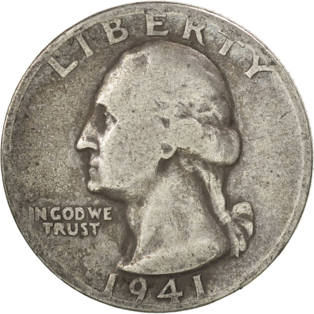 UNITED STATES, Washington Quarter, Quarter, 1941, U.S. Mint, KM #164,...