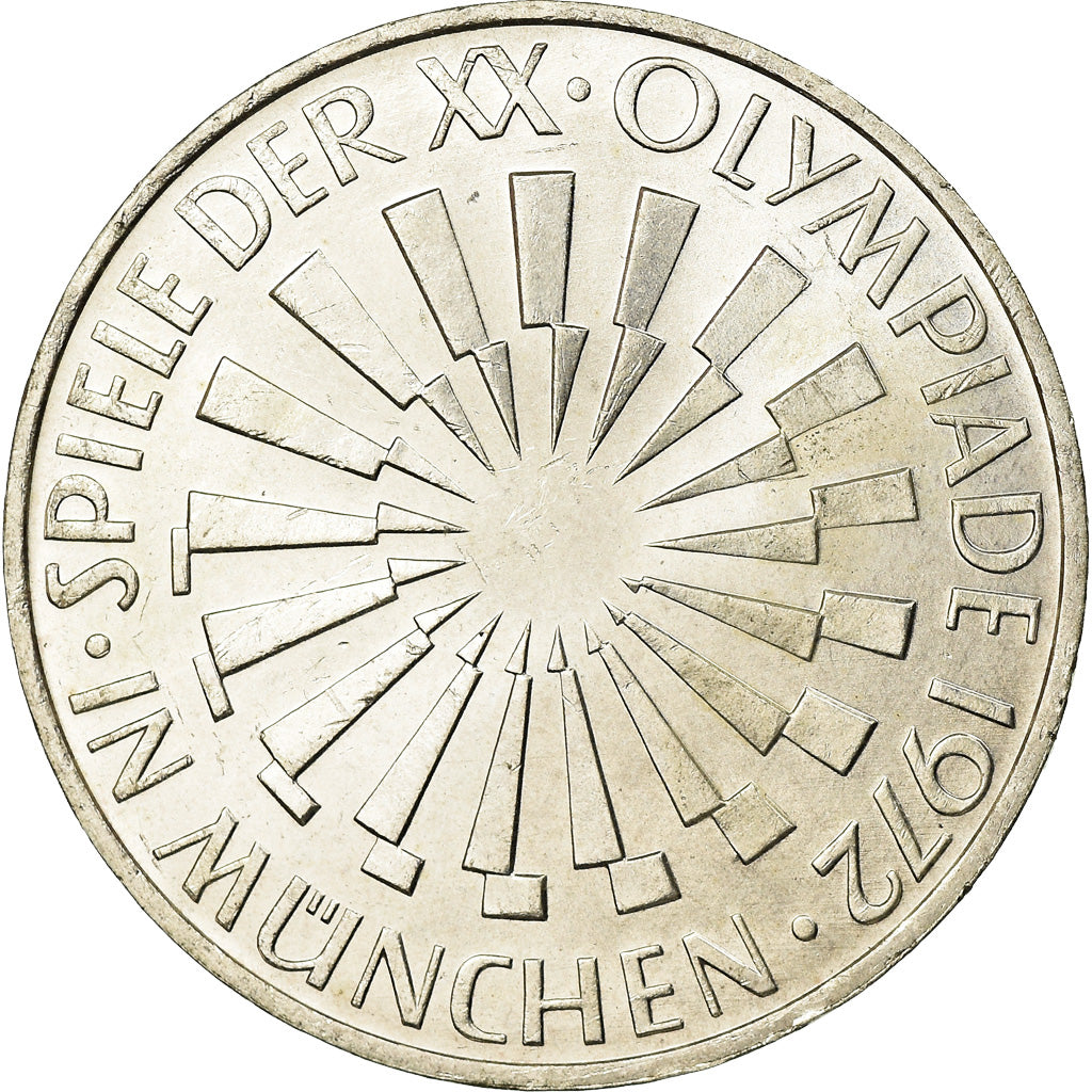 Coin, GERMANY - FEDERAL REPUBLIC, 10 Mark, 1972, Munich, AU(55-58), Silver