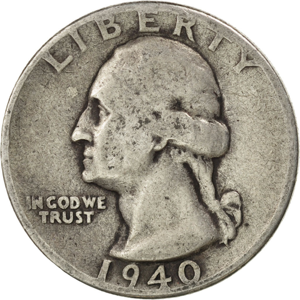 UNITED STATES, Washington Quarter, Quarter, 1940, U.S. Mint, KM #164,...