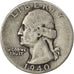 UNITED STATES, Washington Quarter, Quarter, 1940, U.S. Mint, KM #164,...