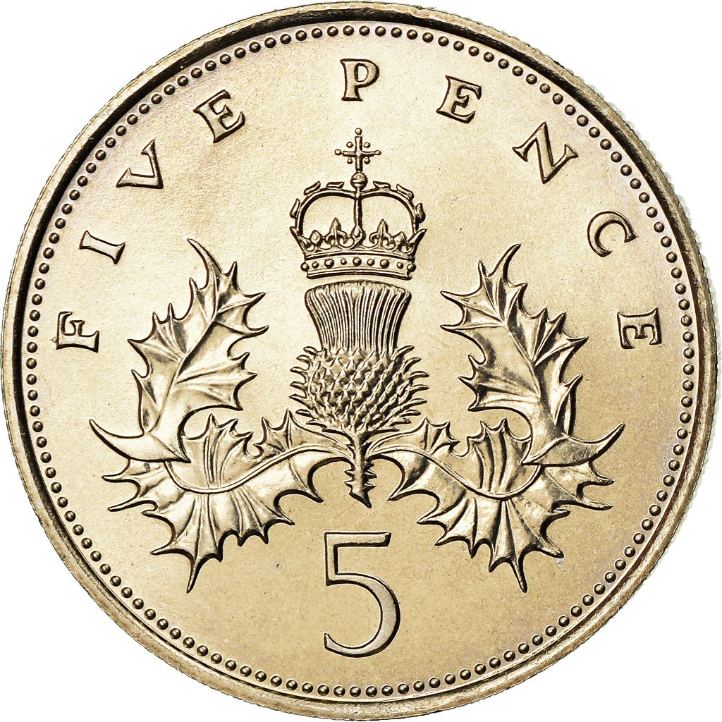 Coin, Great Britain, Elizabeth II, 5 Pence, 1982, MS(63), Copper-nickel, KM:929