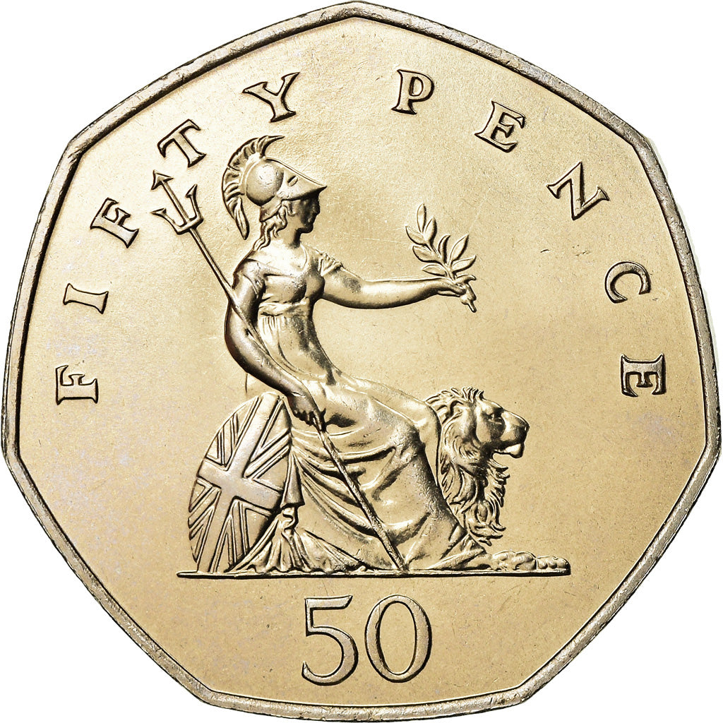 Coin, Great Britain, Elizabeth II, 50 Pence, 1982, MS(63), Copper-nickel, KM:932