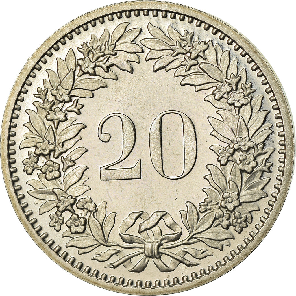Monnaie, Suisse, 20 Rappen, 1980, Bern, Proof, SPL, Copper-nickel, KM:29a