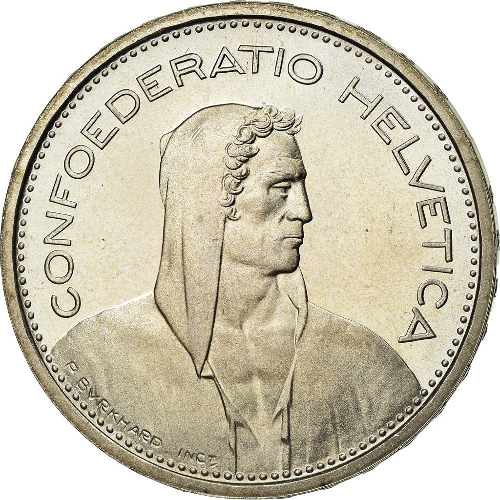 Coin, Switzerland, 5 Francs, 1980, Bern, Proof, MS(63), Copper-nickel, KM:40a.1