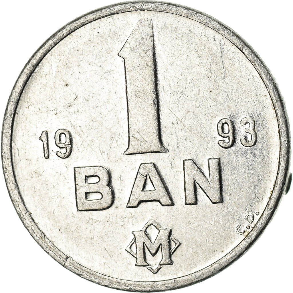 Coin, Moldova, Ban, 1993, AU(55-58), Aluminum, KM:1