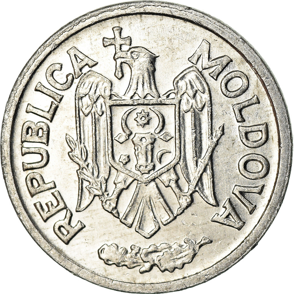 Coin, Moldova, 5 Bani, 1993, AU(55-58), Aluminum, KM:2