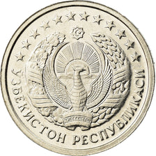 Moneta, Uzbekistan, 20 Tiyin, 1994, SPL-, Acciaio ricoperto in nichel, KM:5.1
