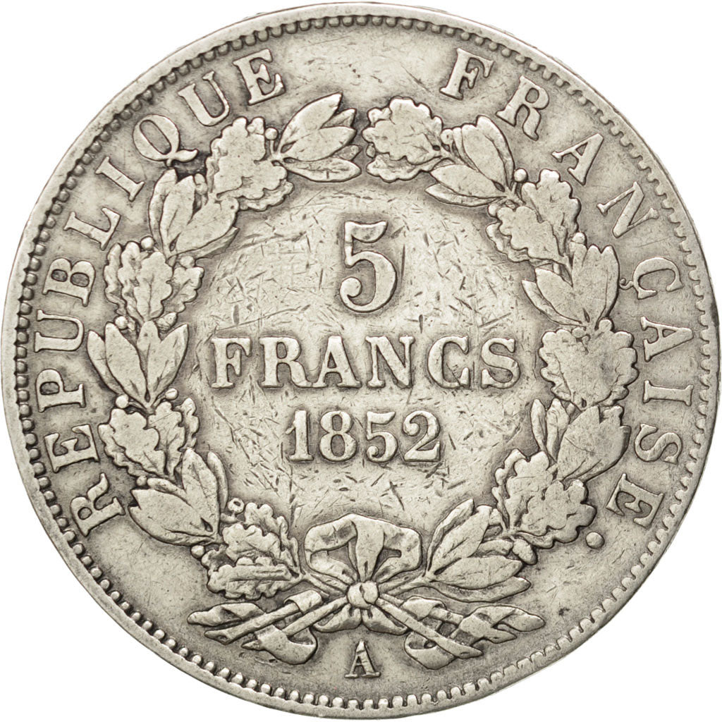 FRANCE, Napoléon III, 5 Francs, 1852, Paris, KM #787.1, VF(30-35), Gold, 16.7, G