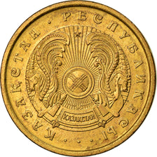 Moeda, Cazaquistão, 50 Tyin, 1993, EF(40-45), Zinco Cobreado, KM:5a