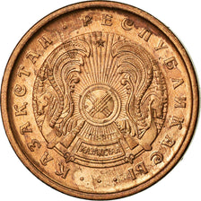 Coin, Kazakhstan, 5 Tyin, 1993, EF(40-45), Copper Clad Brass, KM:2a