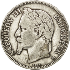 FRANCE, Napoléon III, 5 Francs, 1868, Strasbourg, KM #799.2, VF(30-35), Silver,