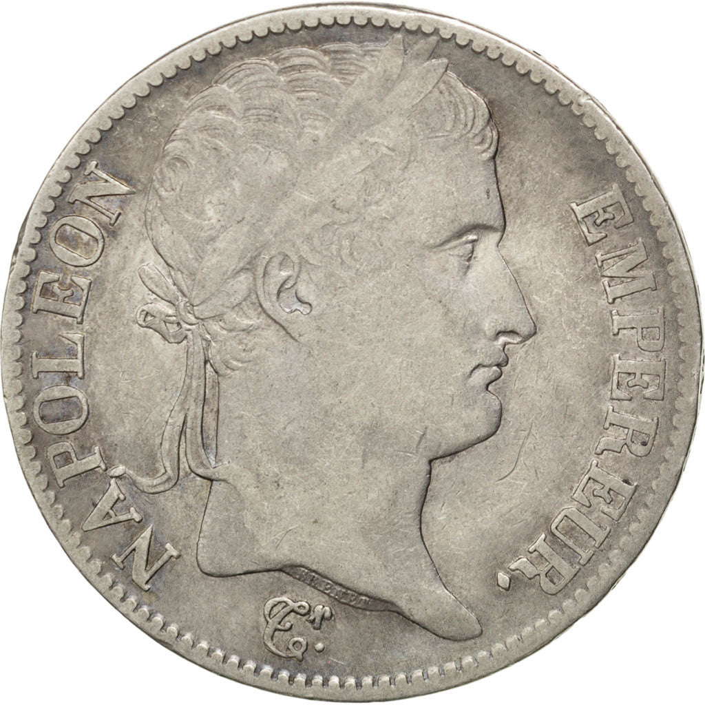 FRANCE, Napoléon I, 5 Francs, 1811, Rouen, KM #694.2, VF(20-25), Silver, Gadoury