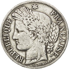 FRANCE, Hercule, 5 Francs, 1849, Paris, KM #756.1, VF(30-35), Silver, Gadoury...