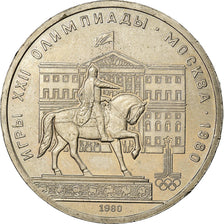 Coin, Russia, Rouble, 1980, EF(40-45), Copper-nickel, KM:177
