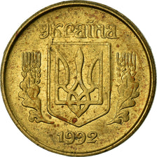 Coin, Ukraine, 10 Kopiyok, 1992, EF(40-45), Brass, KM:1.1a