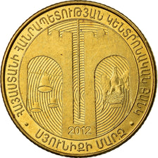 Coin, Armenia, 50 Dram, 2012, EF(40-45), Brass plated steel, KM:219