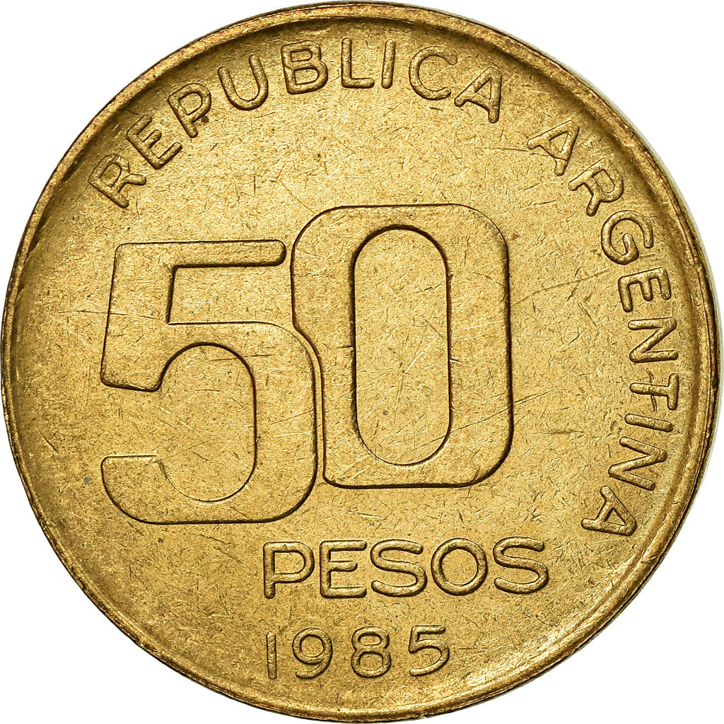 Coin, Argentina, 50 Pesos, 1985, EF(40-45), Aluminum-Bronze, KM:94