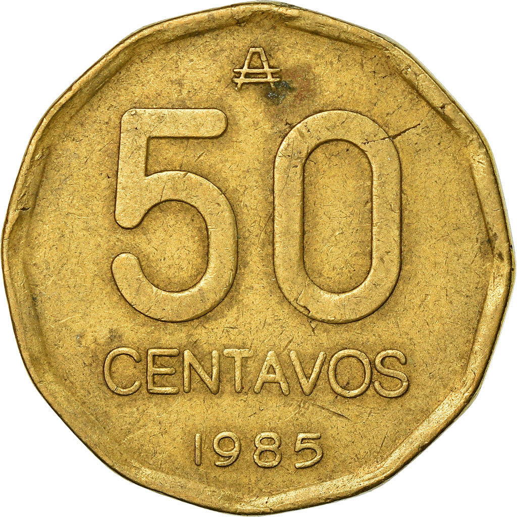 Coin, Argentina, 50 Centavos, 1985, EF(40-45), Brass, KM:99