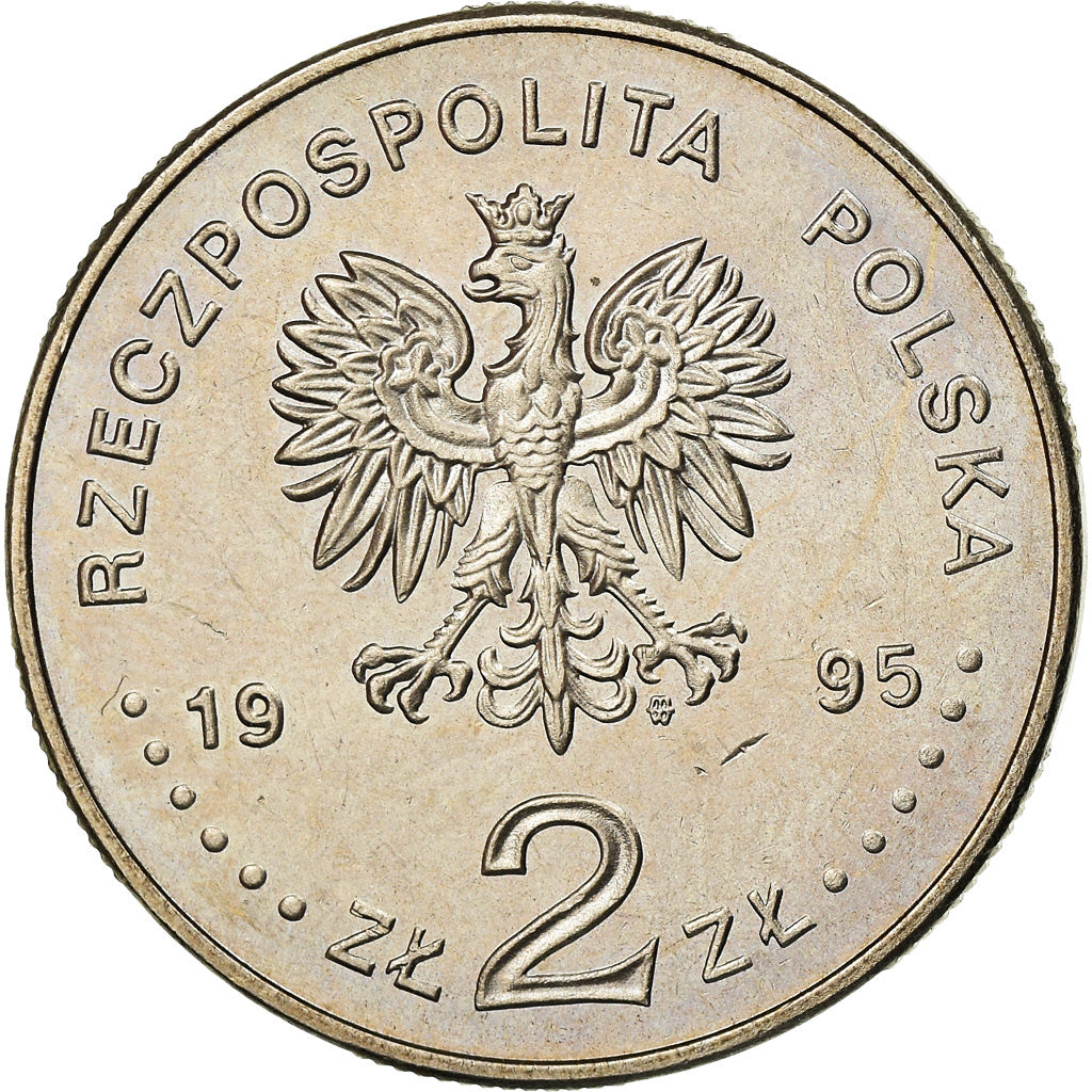 Coin, Poland, 2 Zlote, 1995, EF(40-45), Copper-nickel, KM:300