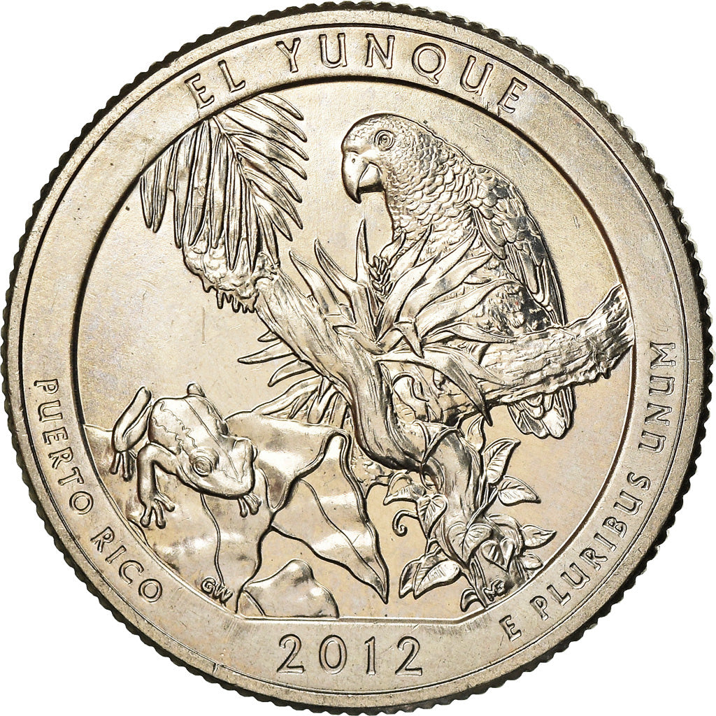 Coin, United States, El Yunque, Quarter, 2012, U.S. Mint, Philadelphia