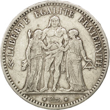 FRANCE, Hercule, 5 Francs, 1873, Bordeaux, KM #820.2, VF(30-35), Silver,...