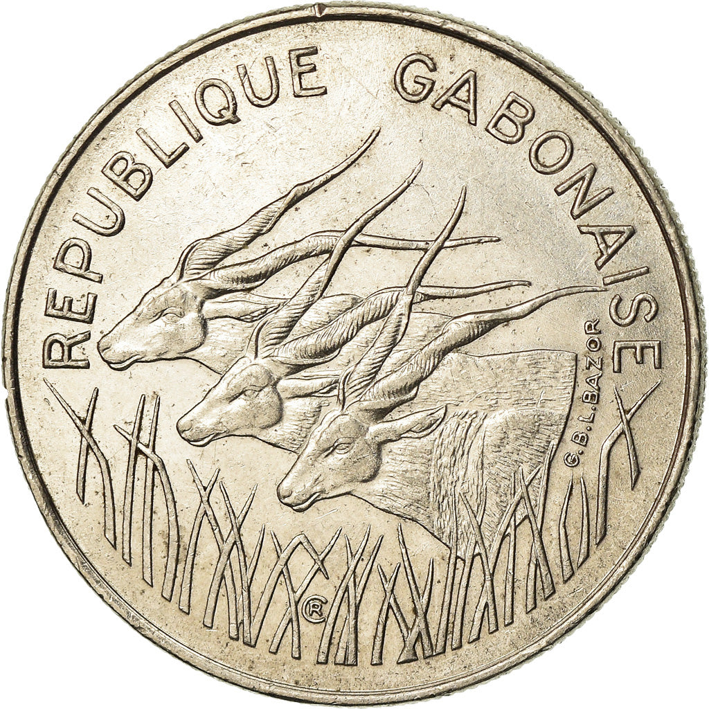 Coin, Gabon, 100 Francs, 1972, Paris, EF(40-45), Nickel, KM:12
