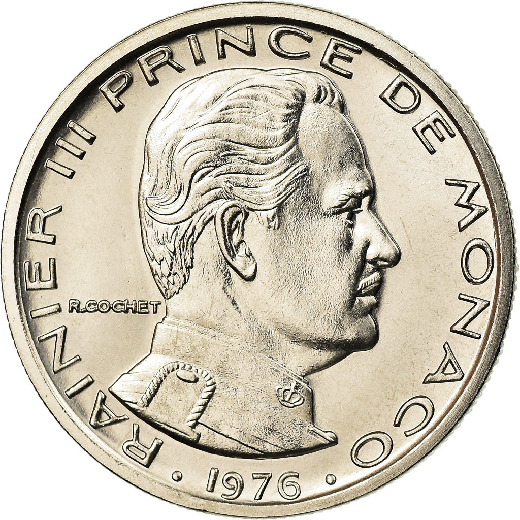Monnaie, Monaco, Rainier III, Franc, 1976, FDC, Nickel, Gadoury:MC 150, KM:140