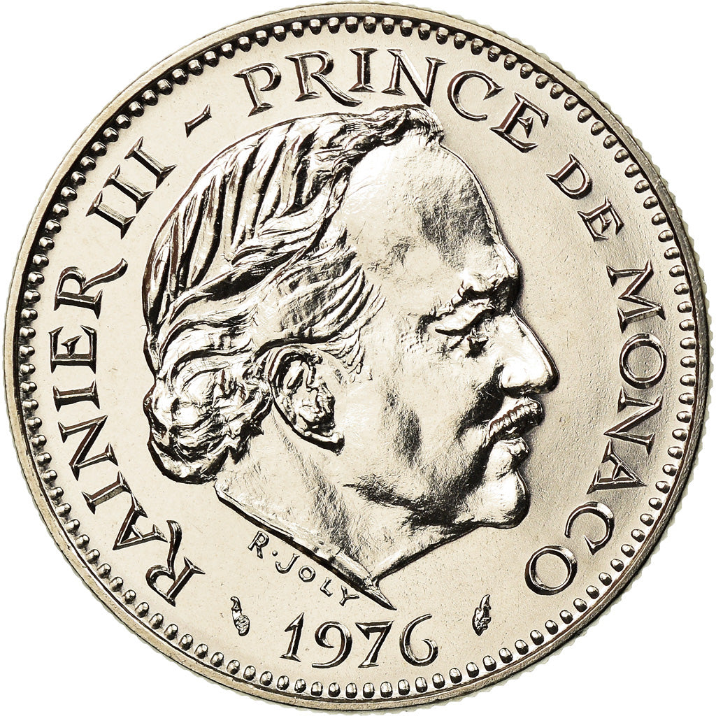 Moneta, Monaco, Rainier III, 5 Francs, 1976, FDC, Rame-nichel, KM:150