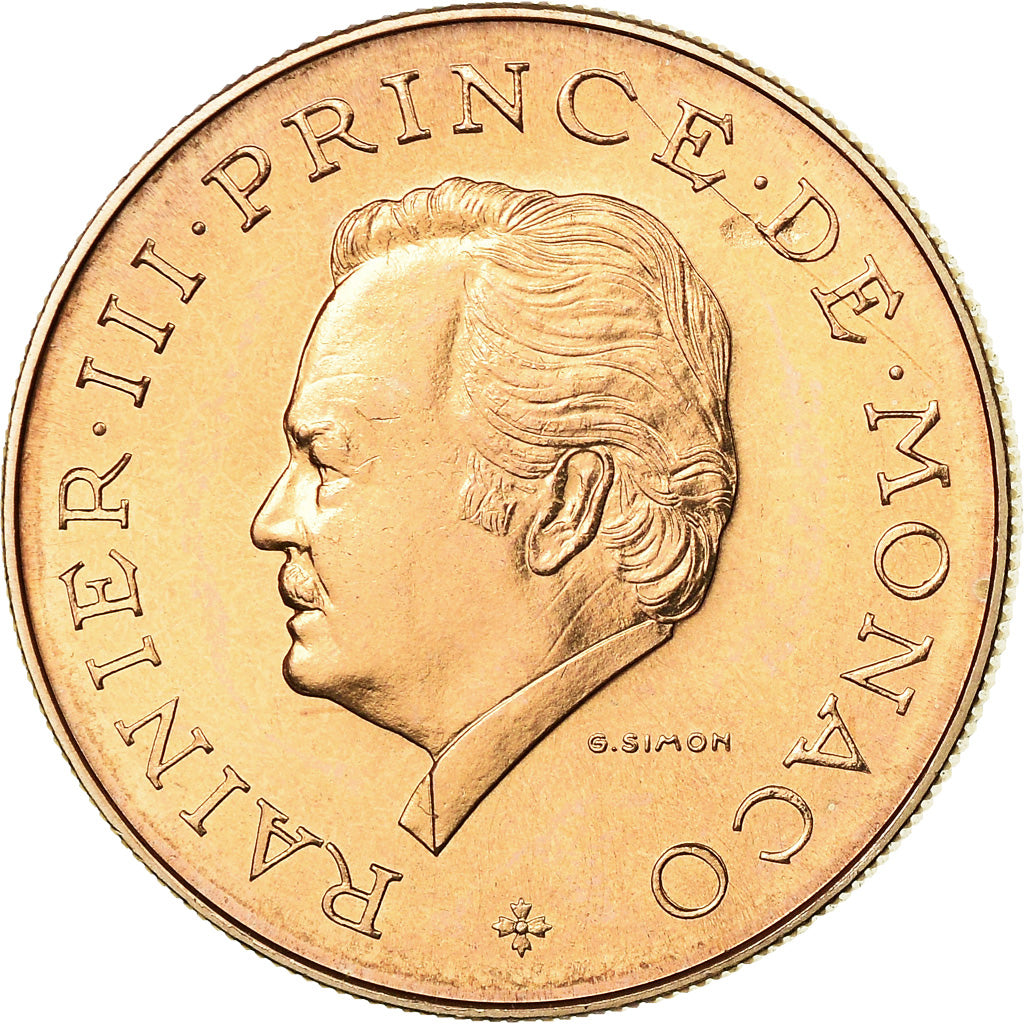 Moneta, Monaco, Rainier III, 10 Francs, 1976, FDC, Rame-nichel-alluminio