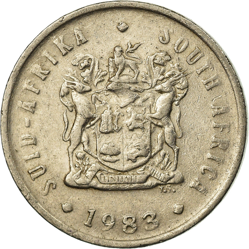 Coin, South Africa, 5 Cents, 1983, EF(40-45), Nickel, KM:84
